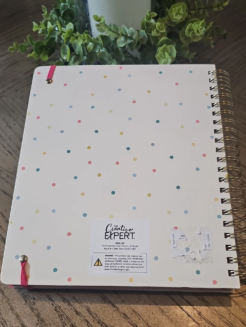 Busy Overthinking 2026 Weekly Planner - White with Multicolor Dots NWT